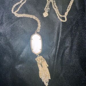 Kendra Scott Rayne long pendant necklace with pouch